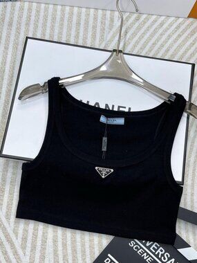 💎Prada Black Women's Cropped Tank Top💎